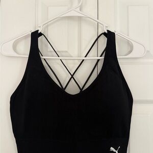 Puma Women's Black Strappy Sports Bra